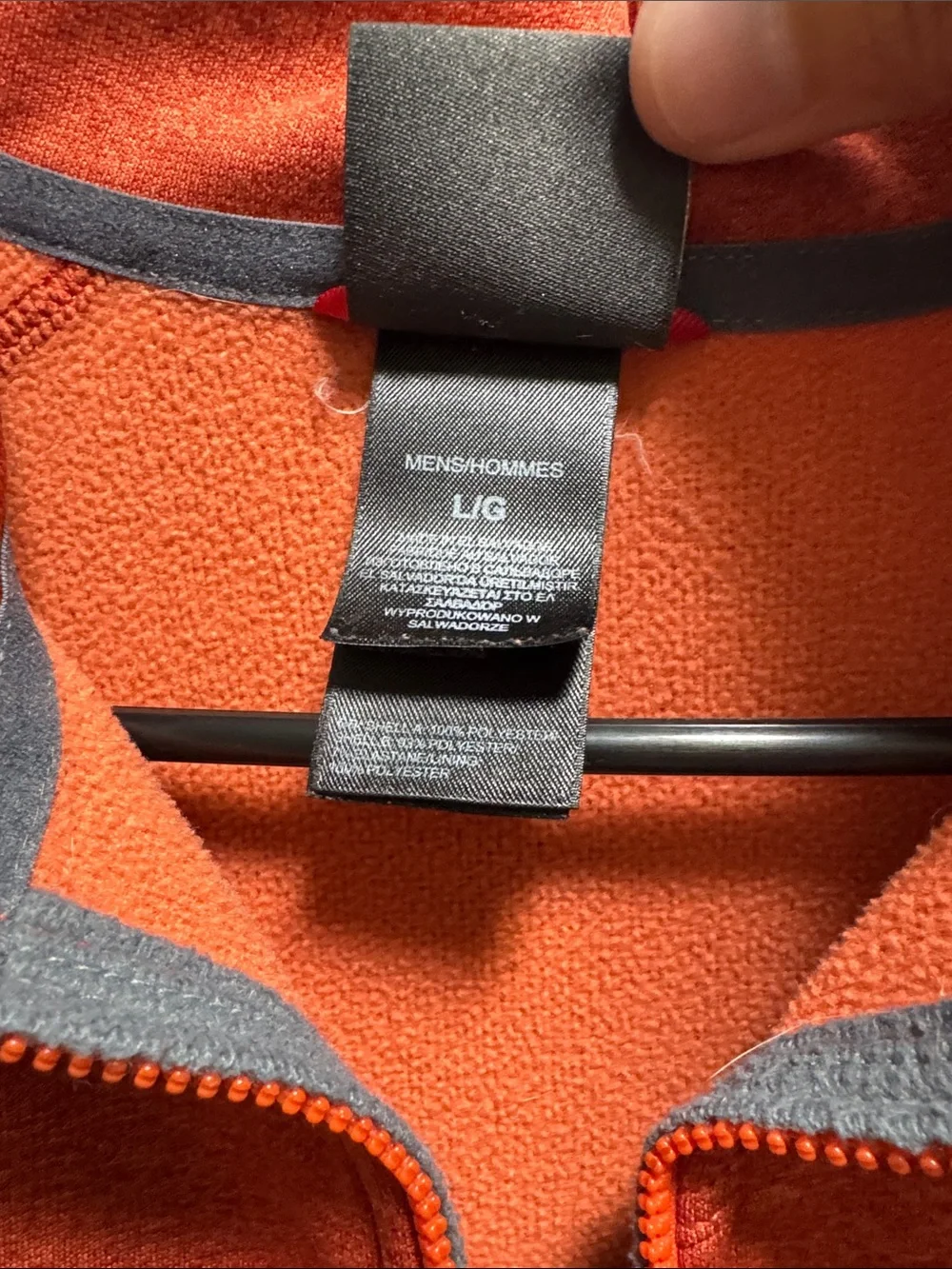 The North Face Orange Red Half-Zip Performance Fleece Pullover